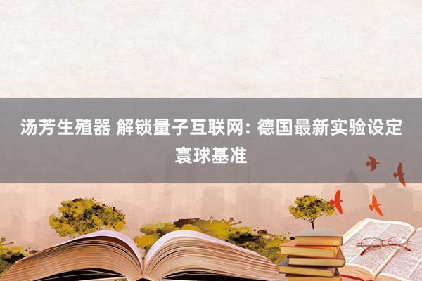 汤芳生殖器 解锁量子互联网: 德国最新实验设定寰球基准