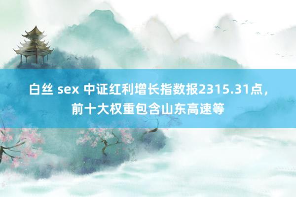 白丝 sex 中证红利增长指数报2315.31点，前十大权重包含山东高速等