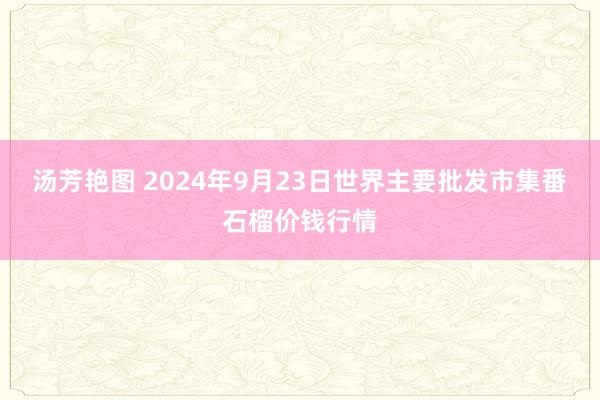 汤芳艳图 2024年9月23日世界主要批发市集番石榴价钱行情