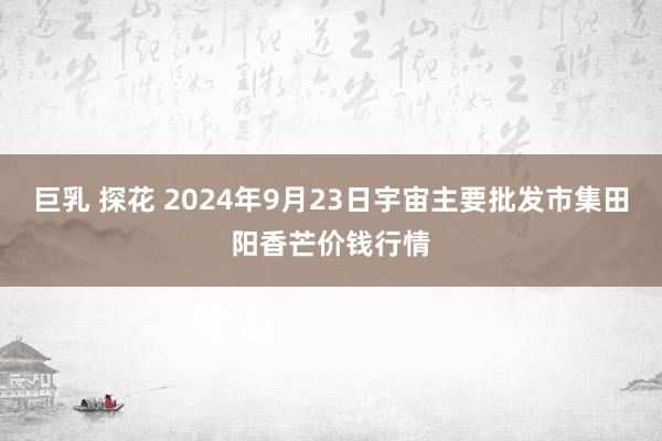 巨乳 探花 2024年9月23日宇宙主要批发市集田阳香芒价钱行情