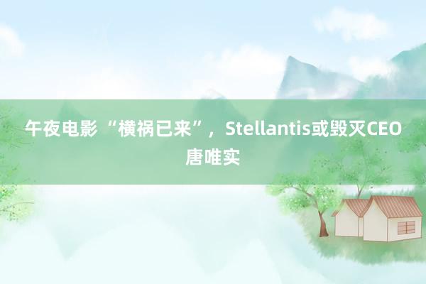 午夜电影 “横祸已来”，Stellantis或毁灭CEO唐唯实