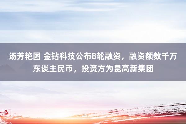 汤芳艳图 金钻科技公布B轮融资，融资额数千万东谈主民币，投资方为昆高新集团