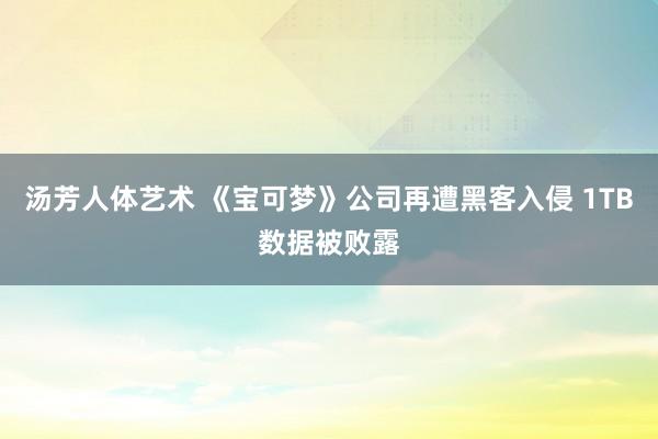 汤芳人体艺术 《宝可梦》公司再遭黑客入侵 1TB数据被败露