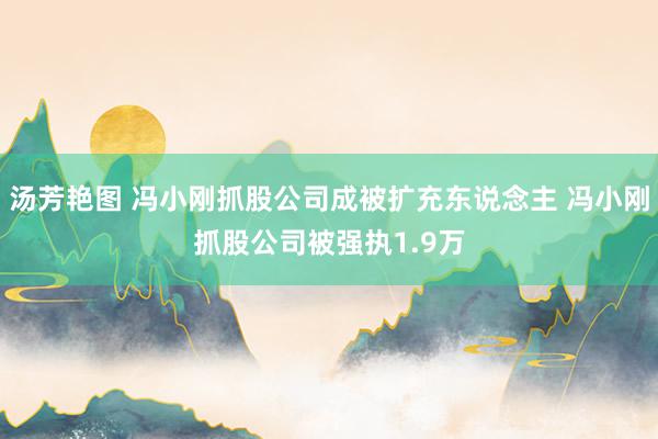 汤芳艳图 冯小刚抓股公司成被扩充东说念主 冯小刚抓股公司被强执1.9万