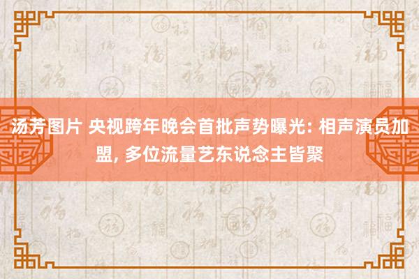 汤芳图片 央视跨年晚会首批声势曝光: 相声演员加盟， 多位流量艺东说念主皆聚