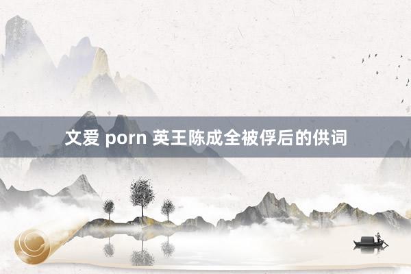 文爱 porn 英王陈成全被俘后的供词